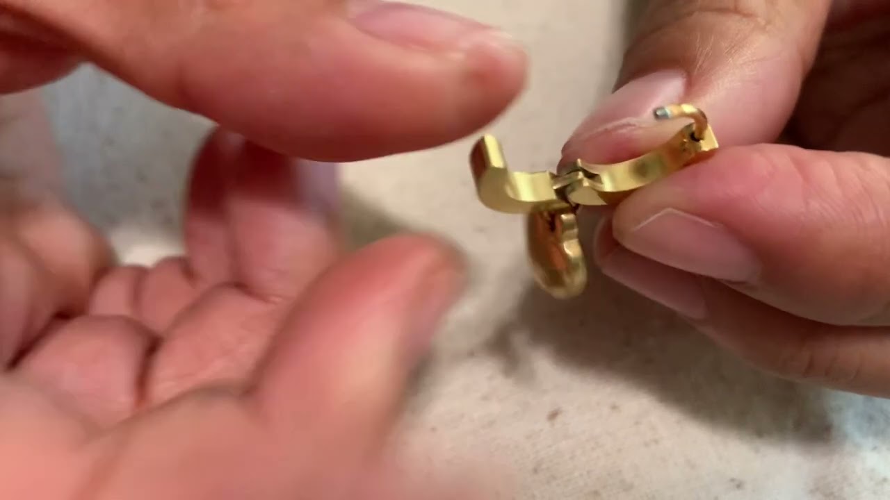 How to open hinged hoop earrings