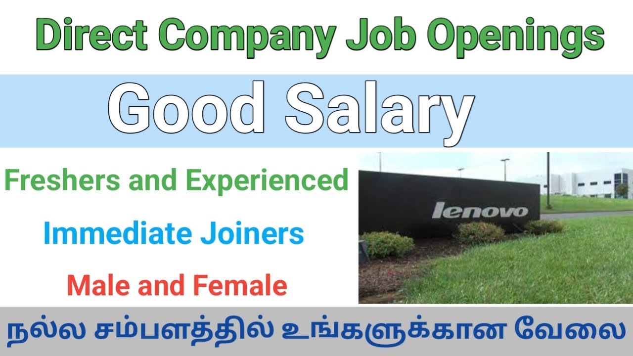💥 Direct company Job Openings Male and Female Job Openings Good Salary Jobs 