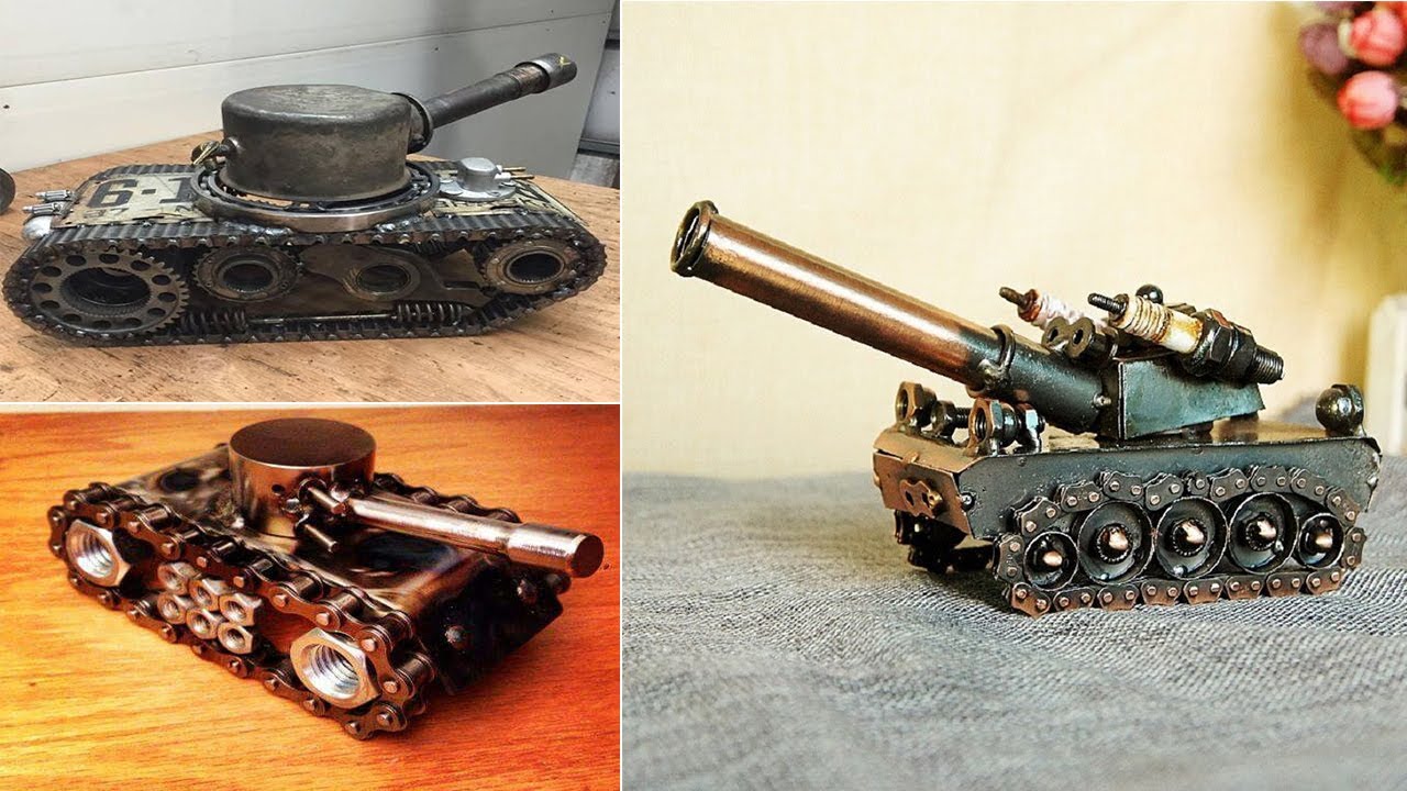 Tanques || arte en metal || ideas reciclaje