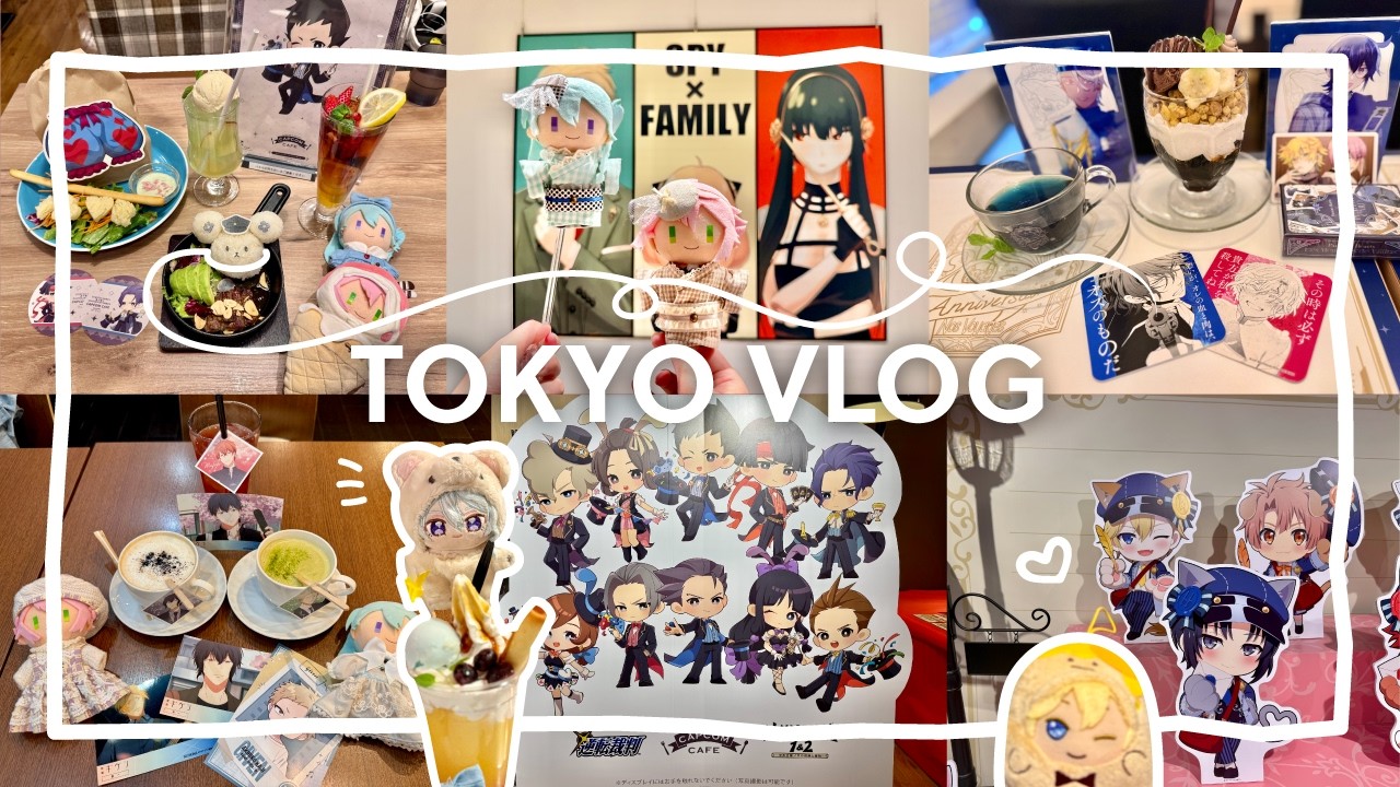tokyo vlog | spy family, idolish7, pandora hearts, ace attorney, cafe cinnamon