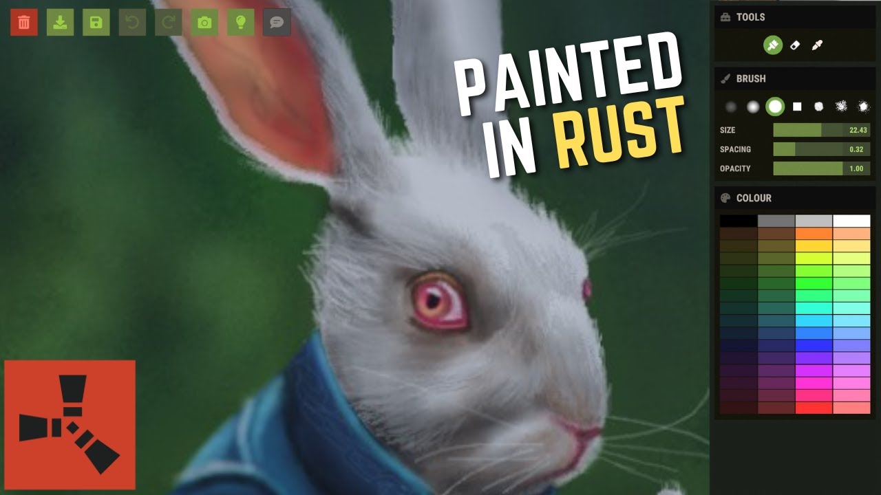 Rust Art - Speed Painting - Alice in Wonderland Rabbit