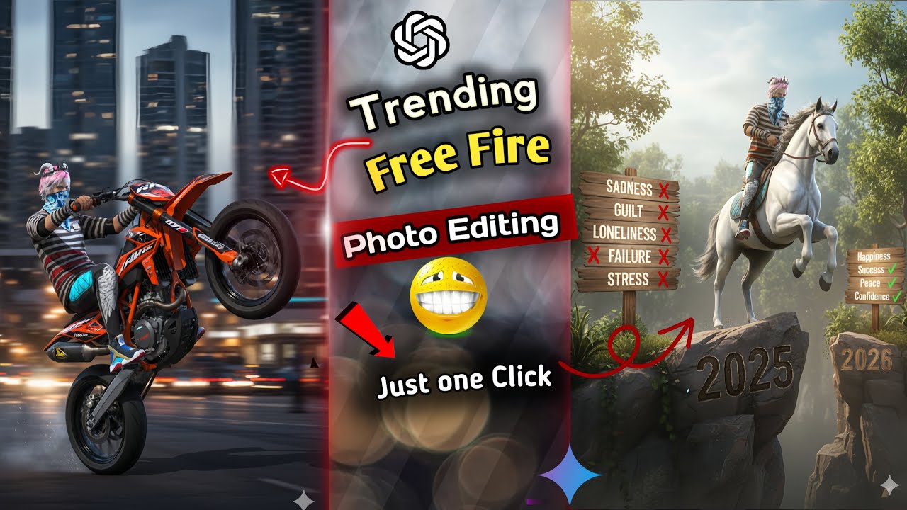 Free Fire instagram AI photos Generating 😳🔥 | Google Gemini photo Editing | Chat GPT photo generate