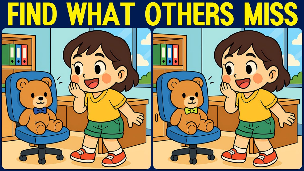 [Spot the Difference Brain Training] Can you spot all the slightly tricky differences?