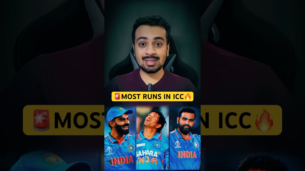 🚨Most RUNS in ICC Tournaments🔥Virat Kohli Sachin Tendulkar Rohit Shamra🤯ICC ODI T20 World Cup