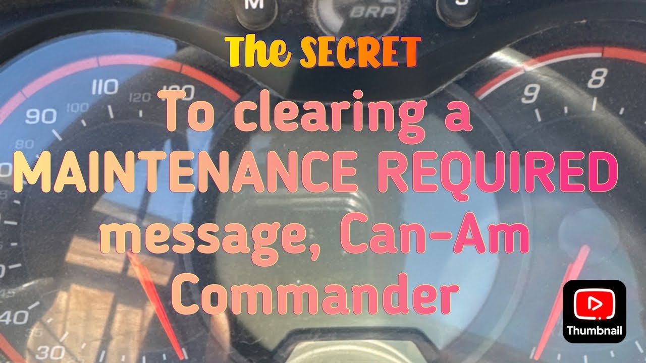 Секрет устранения сообщения «ТРЕБУЕТСЯ ОБСЛУЖИВАНИЕ» на Can-Am Commander G1