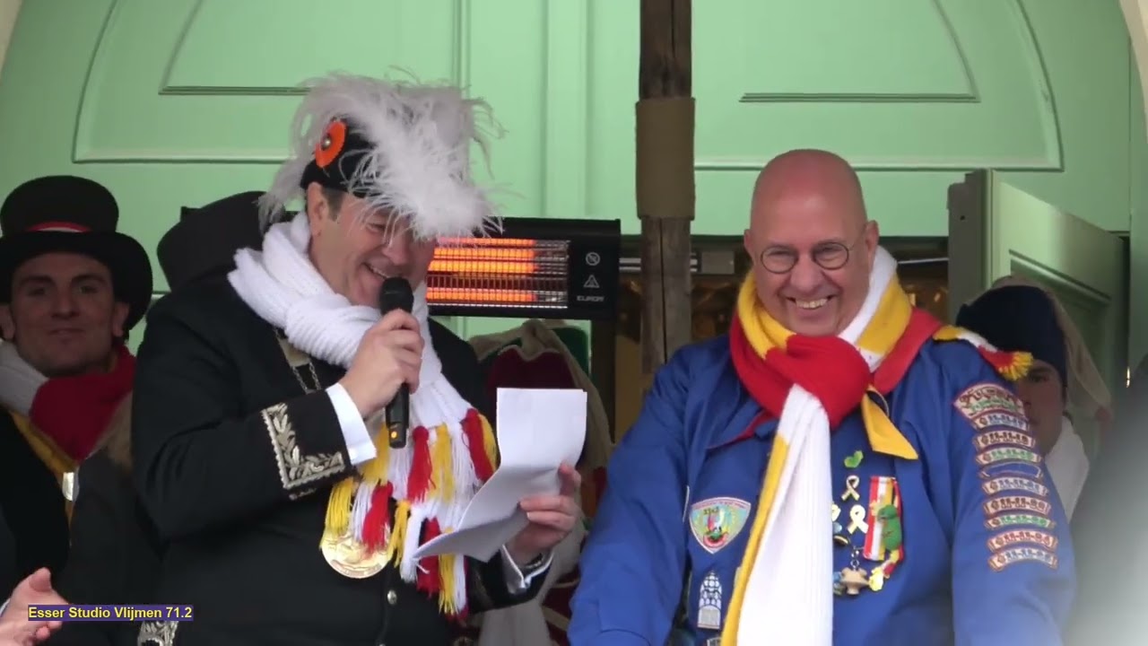Carnaval Oeteldonk Gaode Mee? Toespraken M,n Collegaa van de Mert en Peer van den Muggenheuvel