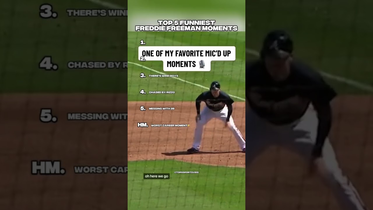 TOP 5 FUNNIEST FREDDIE FREEMAN MOMENTS🤣 #freddiefreeman #dodgers #top5 #mlb #baseball #sports
