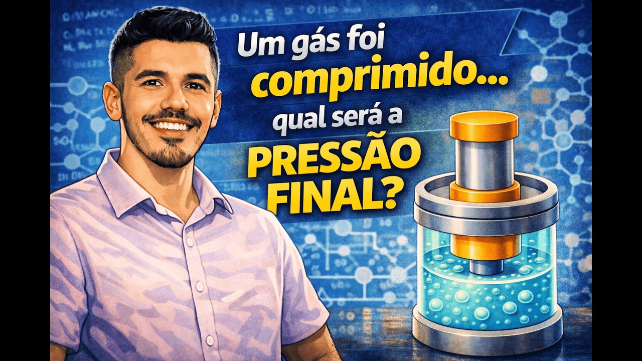 Como calcular pressão final de um gás | Exercício resolvido. #química #chemistry  #mol #enem