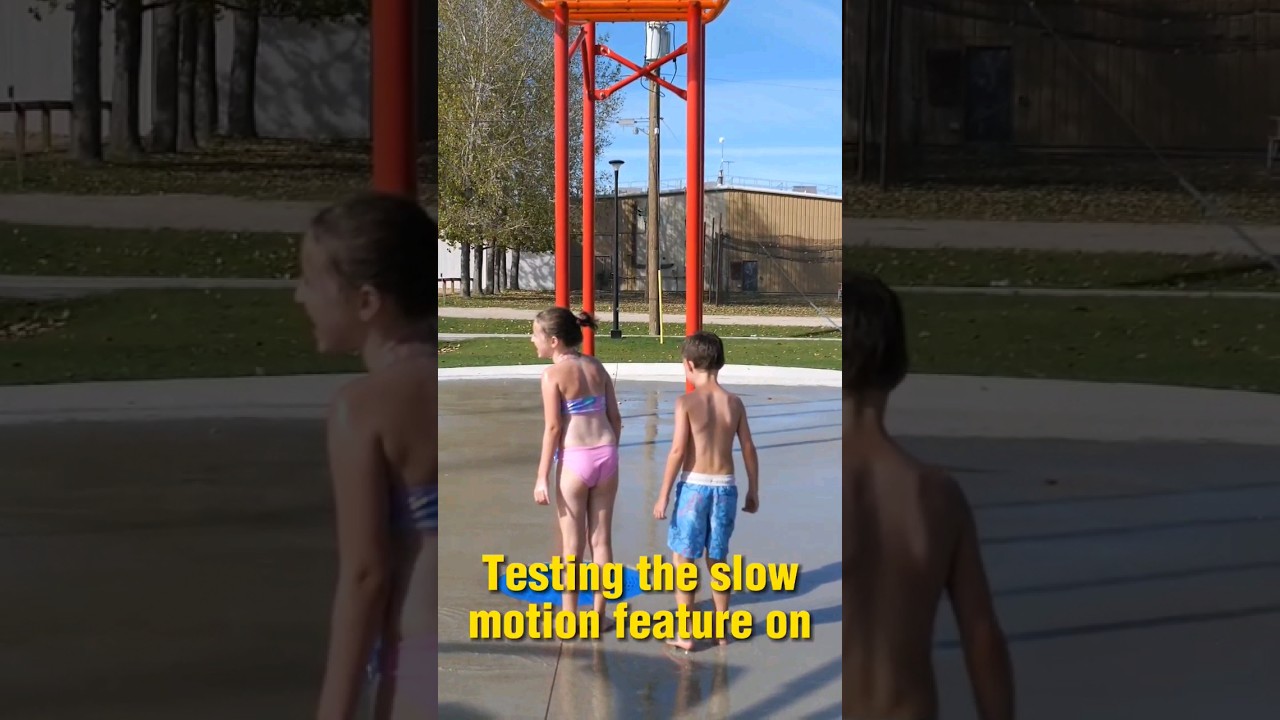 Testing the slow motion feature on the Lumix G9 with my kids 