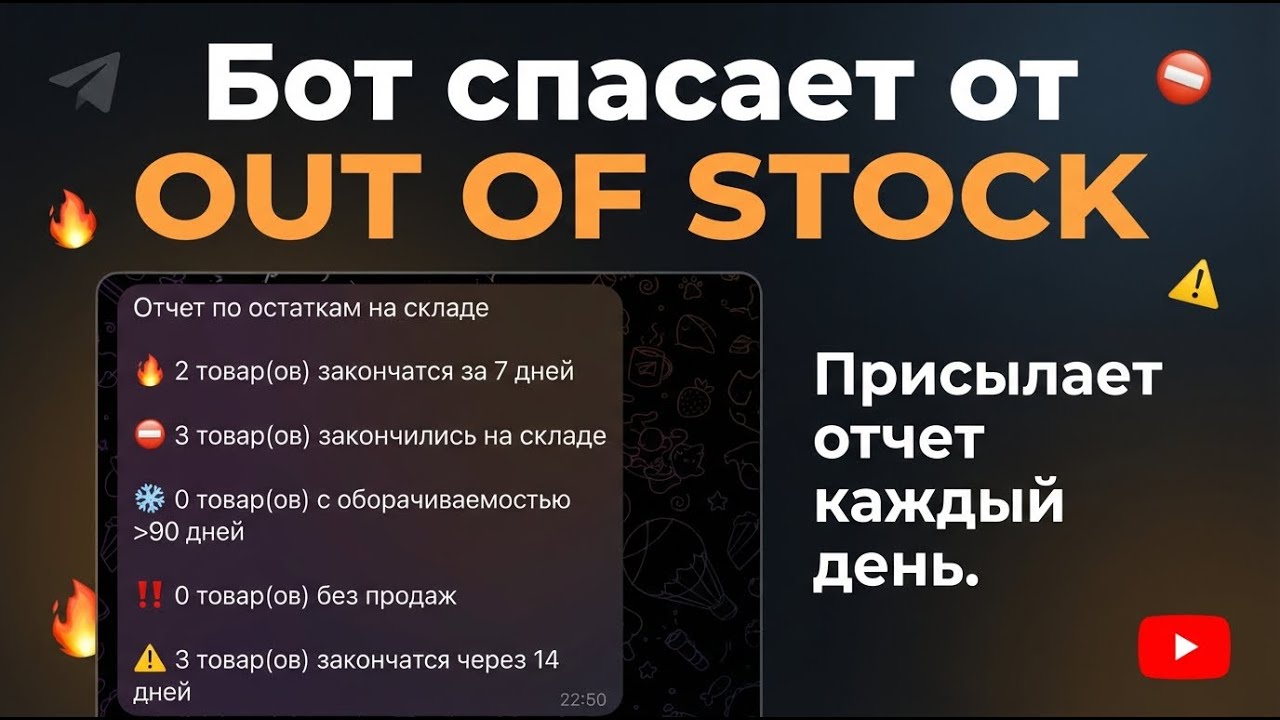 WB Автоматизация N8N Сделал бота который предупреждает за 7 дней до Out Of Stock | полный гайд 2026