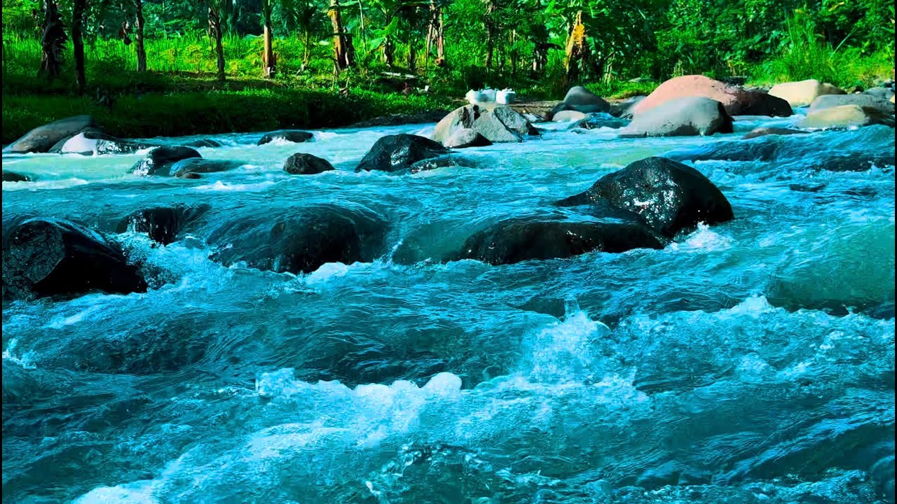 Experience Ultimate Serenity and Peace with this Majestic Mountain River Waterfall Flowing #38