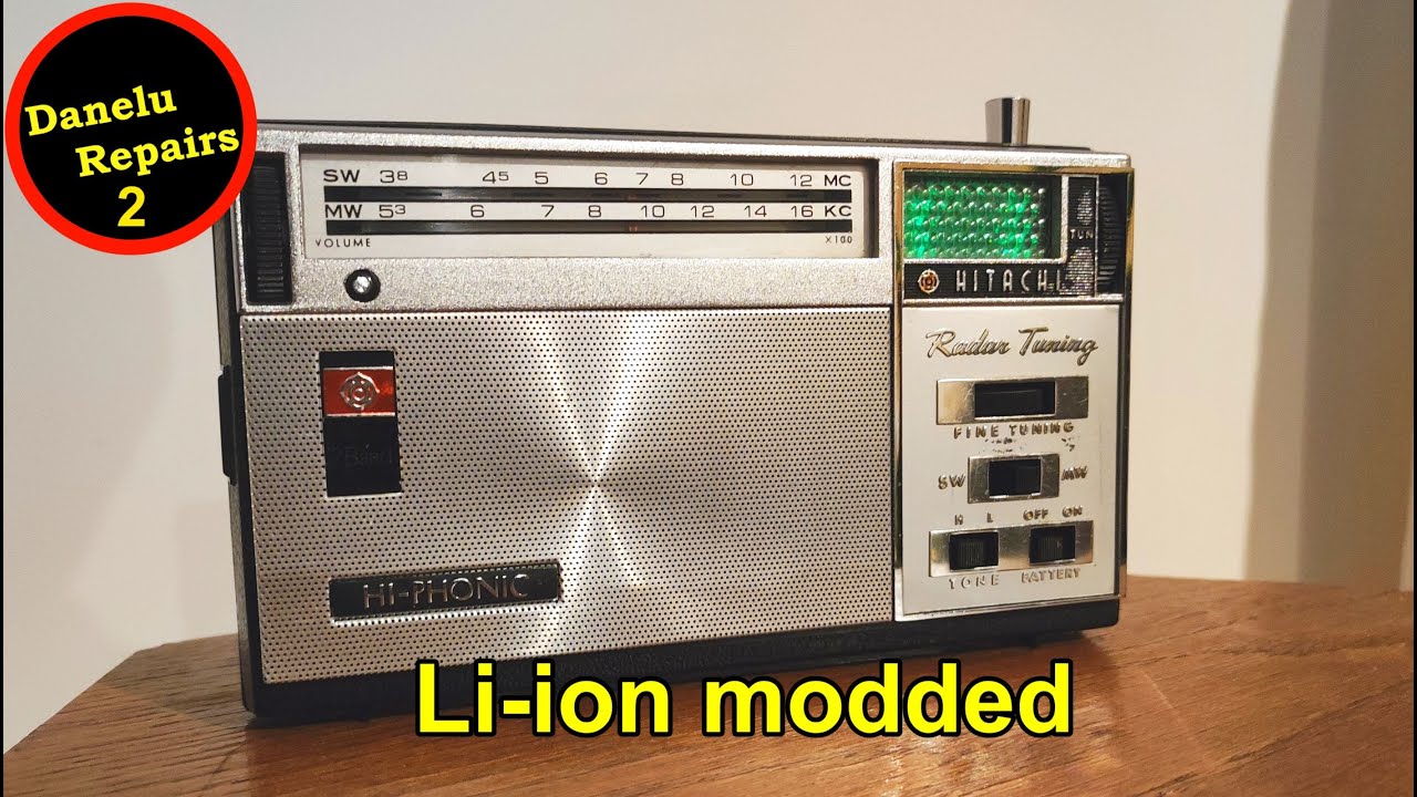 National Panasonic Vintage Radio from 1970 R-217R - Repair & Li-ion upgrade
