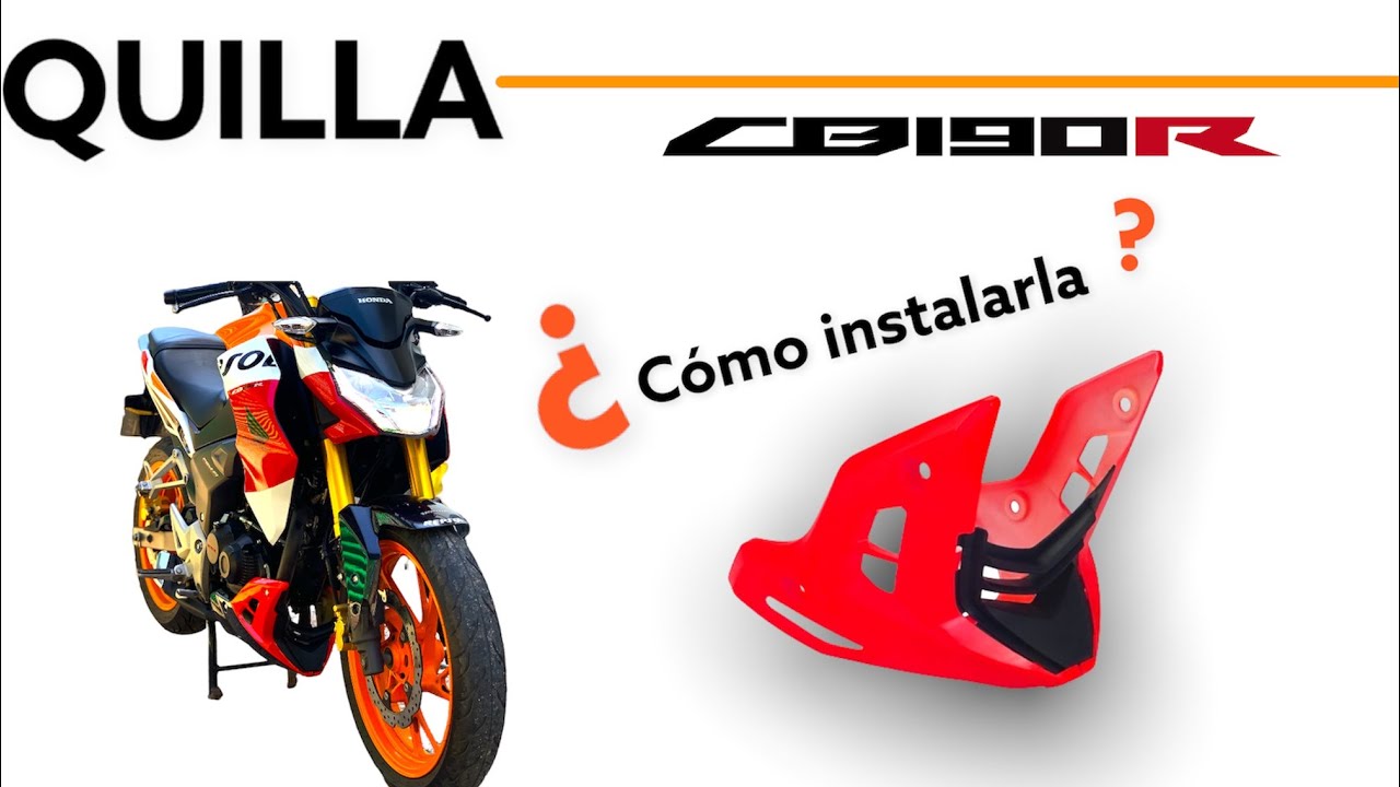como instalar QUILLA HONDA cb190R FÁCIL y RÁPIDO !