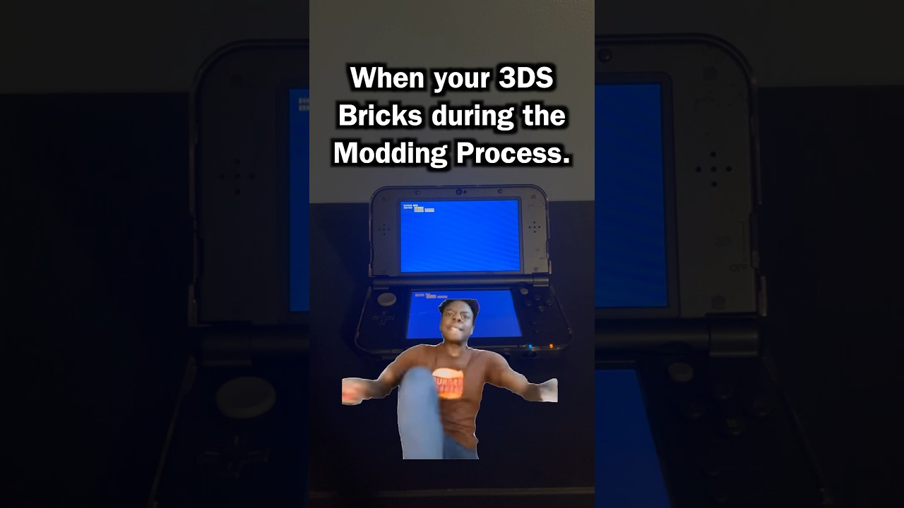 Когда твоя 3DS зависает во время моддинга. #3ds #ishowspeed
