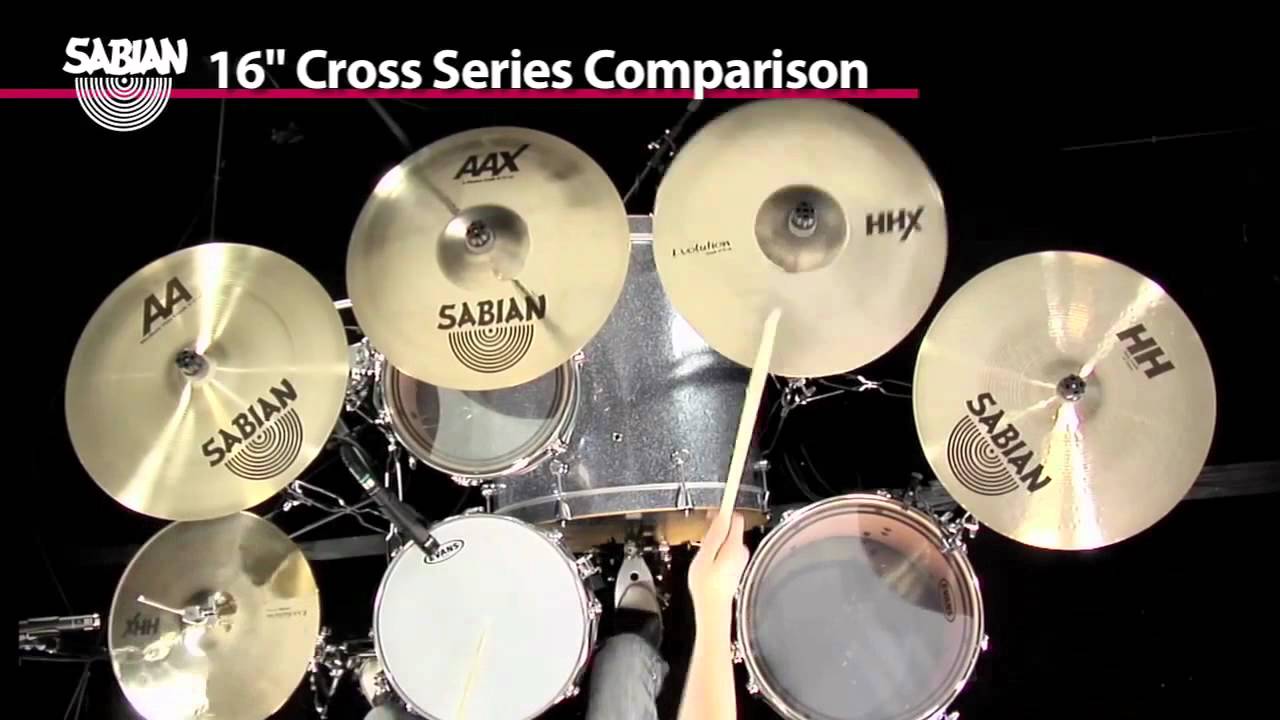 Sabian comparatif crash 16