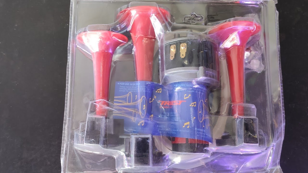 3 pipe electric 12 v air pressure horn , assembling  and demonstration.