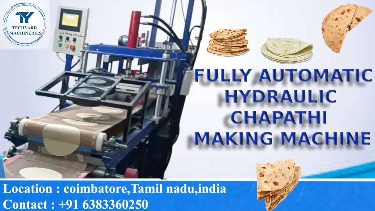 Automatic Hydraulic Double Chapati Making Machine #coimbatore  #chapatimakingmachine #chapati
