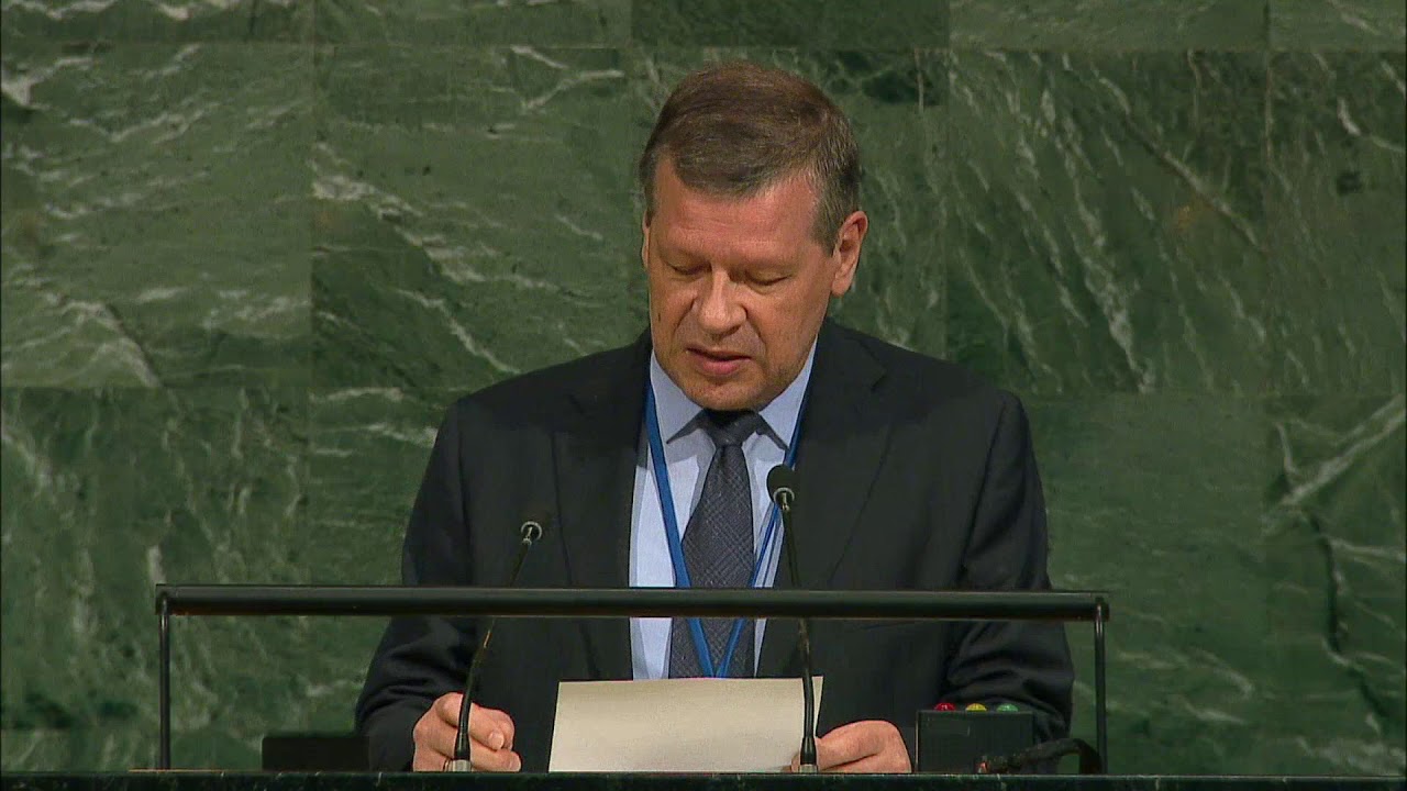 PR of Belarus to the UN V.Rybakov delivers a statement at the UN GA on the fight against HIV/AIDS