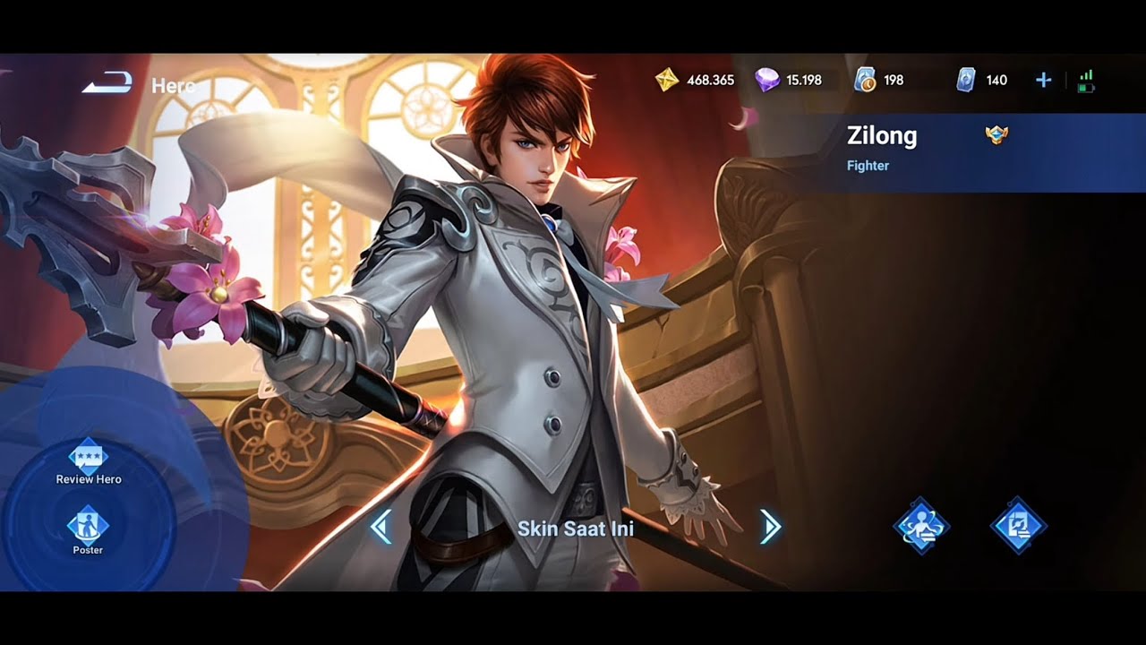 HONOR OF KINGS | 🎮 Zilong - (Fighter) 👕 Skin - White Debonair (Rare)🎮 Review Skin, Hero Gameplay