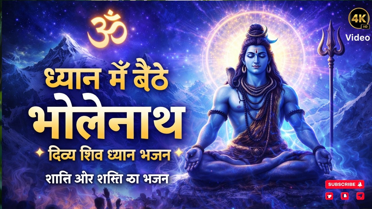 ध्यान में बैठे भोलेनाथ | Shiv Dhyan Bhajan | Mahadev Meditation Video Song | Bholenath Bhakti Song