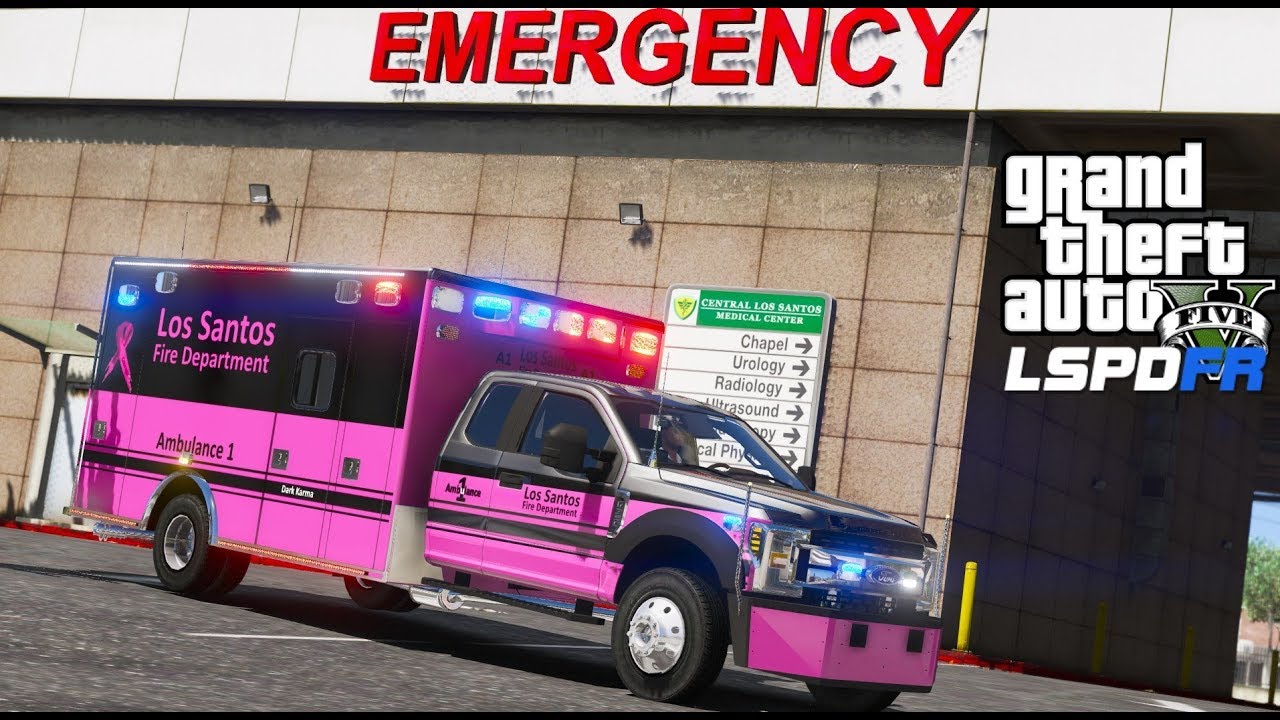 GTA 5 LSPDFR EMS #35 | Play As A Paramedic Mod | Breast Cancer Awareness Ambulance