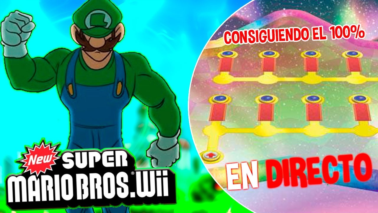 New Super Mario Bros Wii 100% EN VIVO 🔴 | Luigi mamado 💪 SIENDO el GOAT!! 🐐