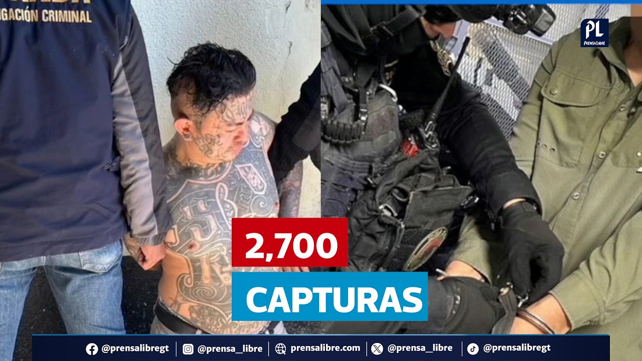 A tres semanas del estado de sitio reportan más de 2,700 capturas y cinco extraditables detenidos