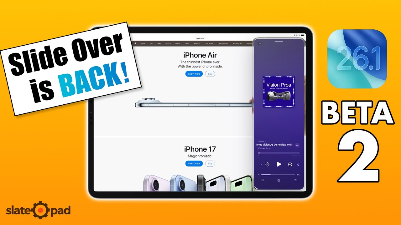 Функция Slide Over ВЕРНУЛАСЬ в iPadOS 26.1 Beta 2!