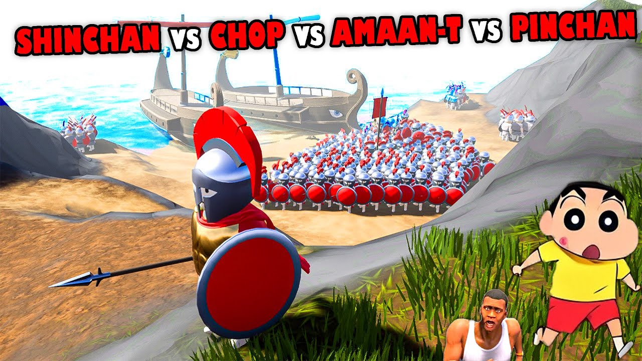 BATTLE OF NICOPOLIS with SHINCHAN vs PINCHAN vs CHOP vs AMAAN-T in SHIELDWALL