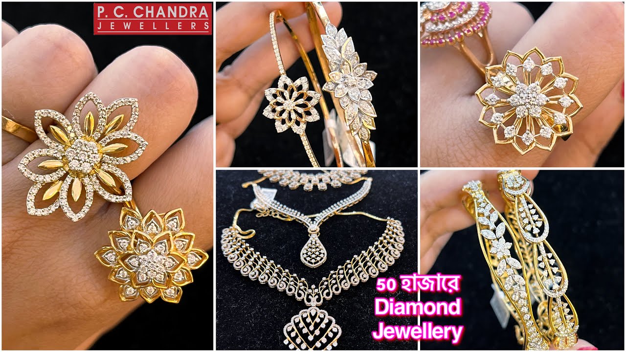 PC CHANDRA pujo spl🔥diamond jewellery এর একলাখী কালেকসন !  Diamond নোয়া / necklace/ bracelet stud