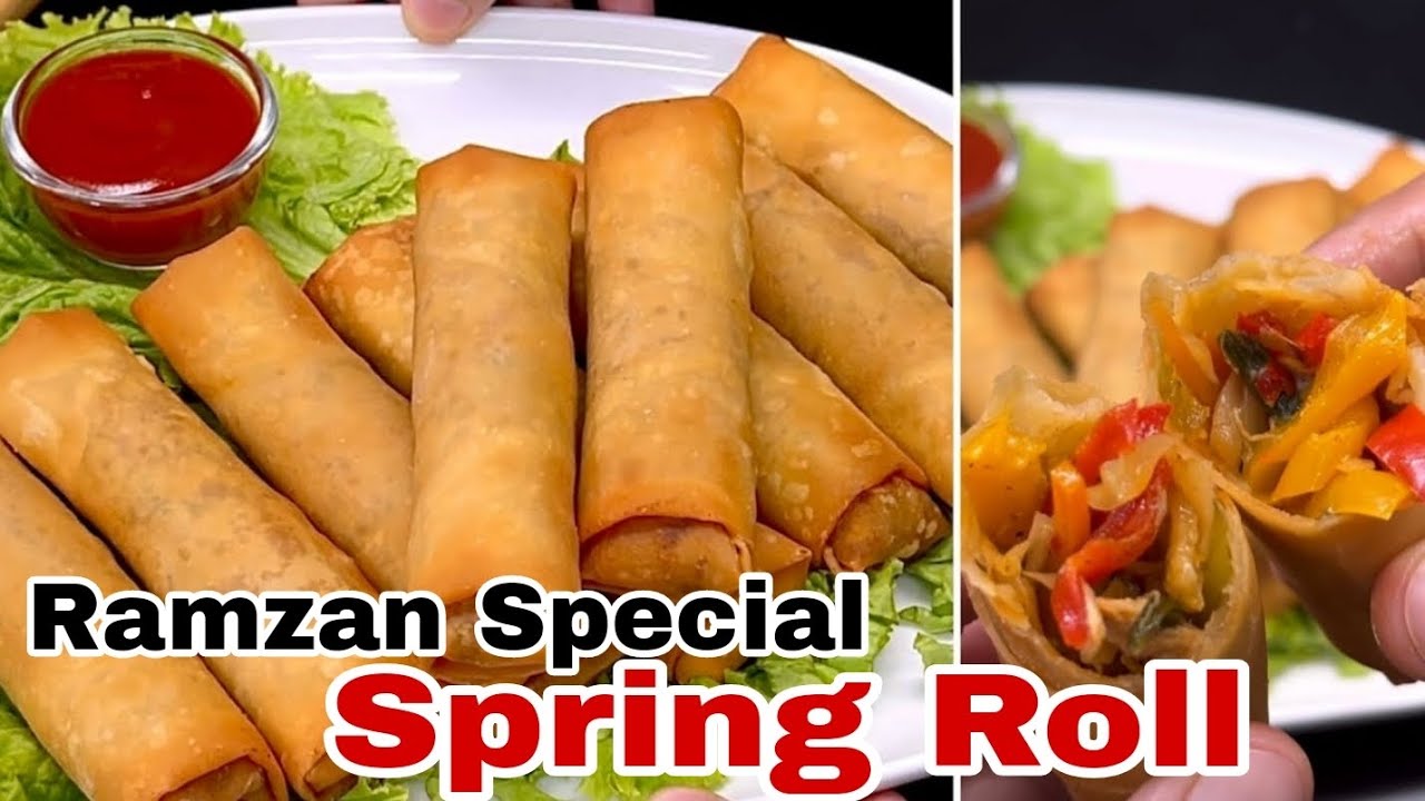 Ramzan Special Chicken Spring Roll Recipe | Iftar Special Roll | Tasty Cooking With Shazia 
