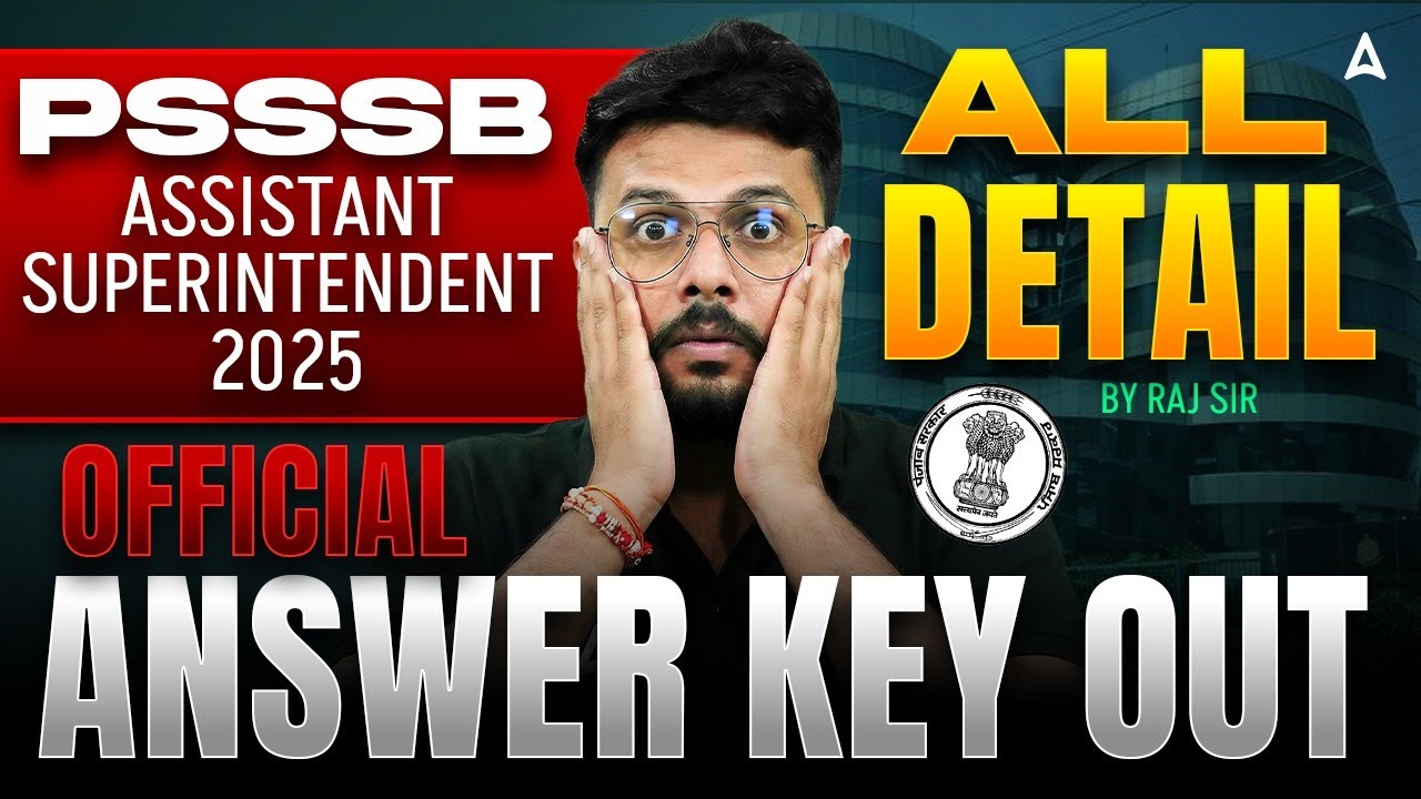 PSSSB Assistant Superintendent Answer Key 2025 | PSSSB Assistant Superintendent Official Answer Key