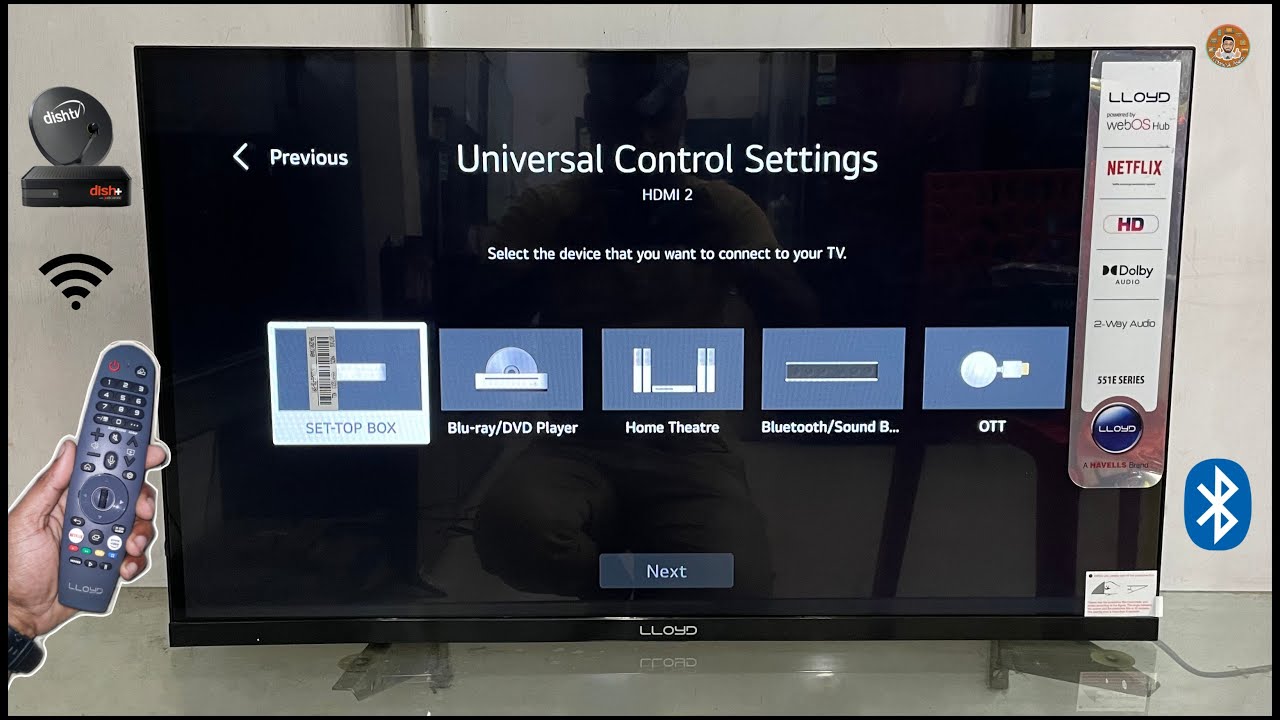 Lloyd Tv Magic Remote SetupBox Connect Demo 2023 || Lloyd Tv Bluetooth Connect || WebOS Tv Demo 2023