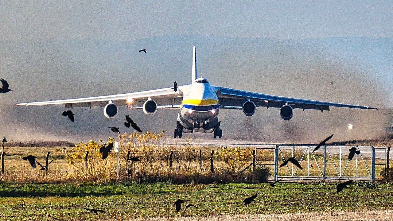 Antonov Airlines AN-124 Ruslan CRAZY TAKEOFF from Batajnica Airbase | 4K