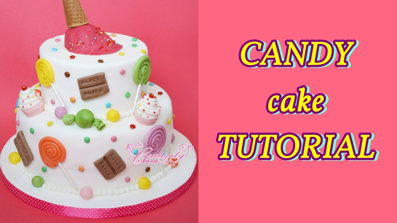 super easy candy cake fondant - torta di caramelle in pasta di zucchero