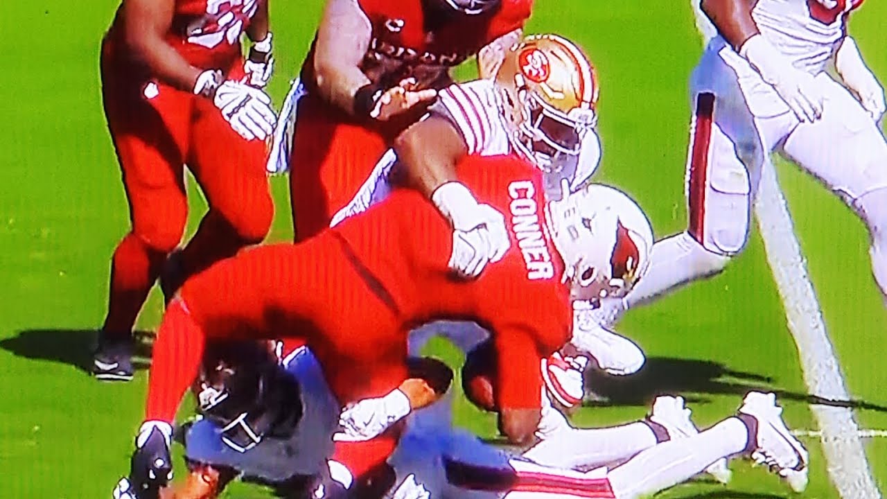 JAMES CONNER INJURY: CARTED OFF FIELD: ARIZONA CARDINALS VS. SAN FRANCISCO 49ERS: NFL: SEPTEMBER 21