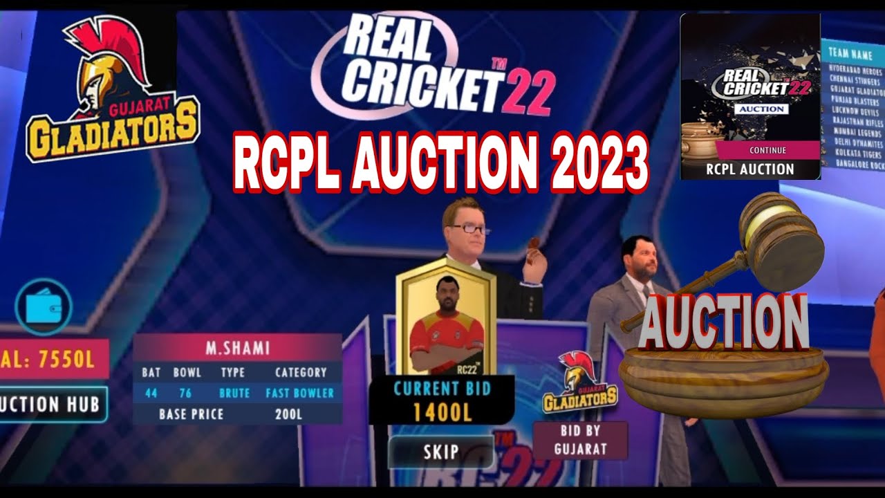 RCPL AUCTION 2023 - FULL AUCTION VIDEO - REAL CRICKET 22 #rc22