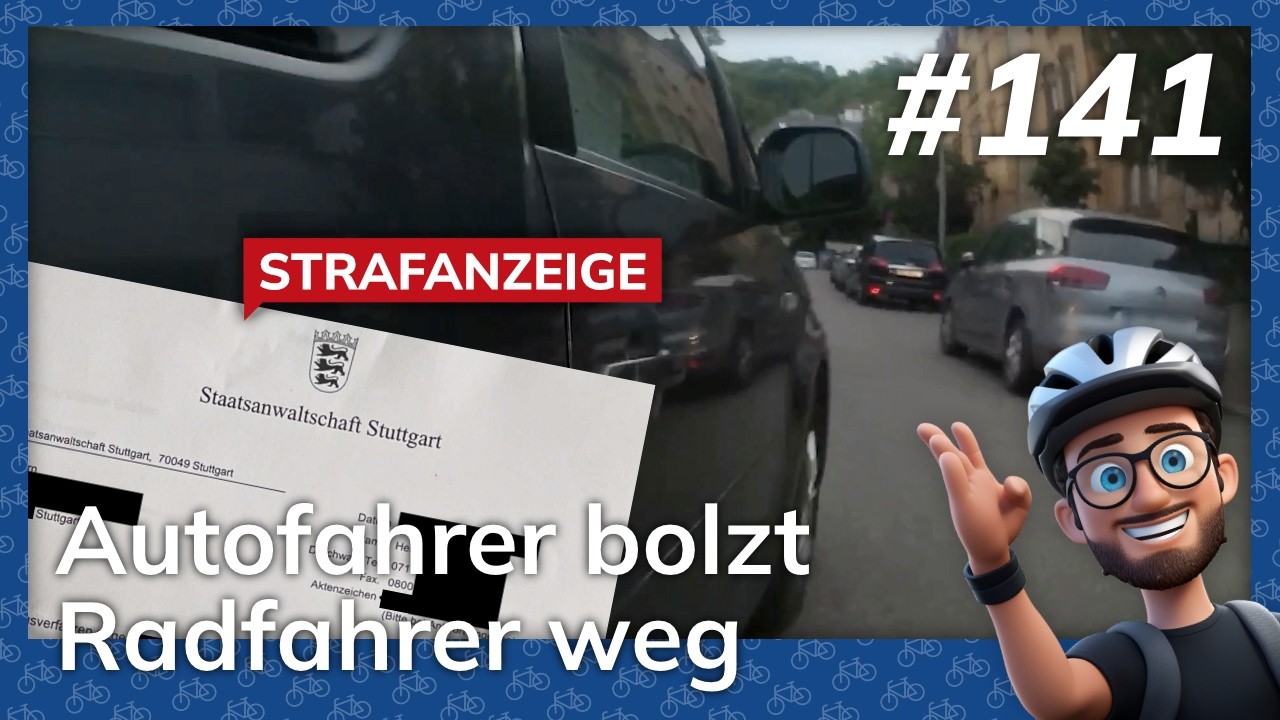 Autofahrer bolzt Radfahrer weg – Berlin Cycling Diary #141