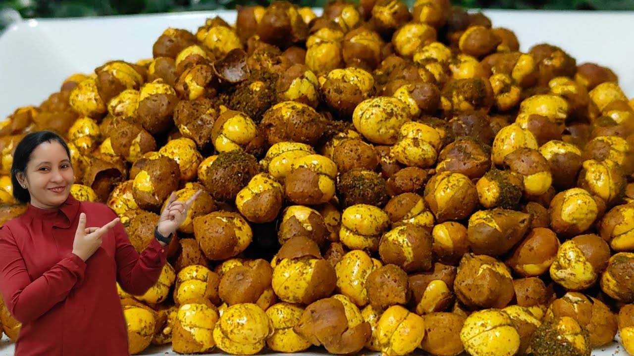 Lemon 🍋 Pudina flavour Masala Roasted Chana, make spicy food like market one at home with secret ...
