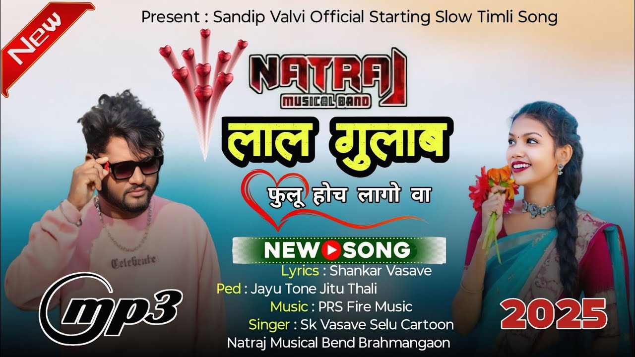 लाल गुलाब फुलू होच लागो 🌹 | New Audio Timli Song | Natraj Musical Bend Brahmangaon 2025