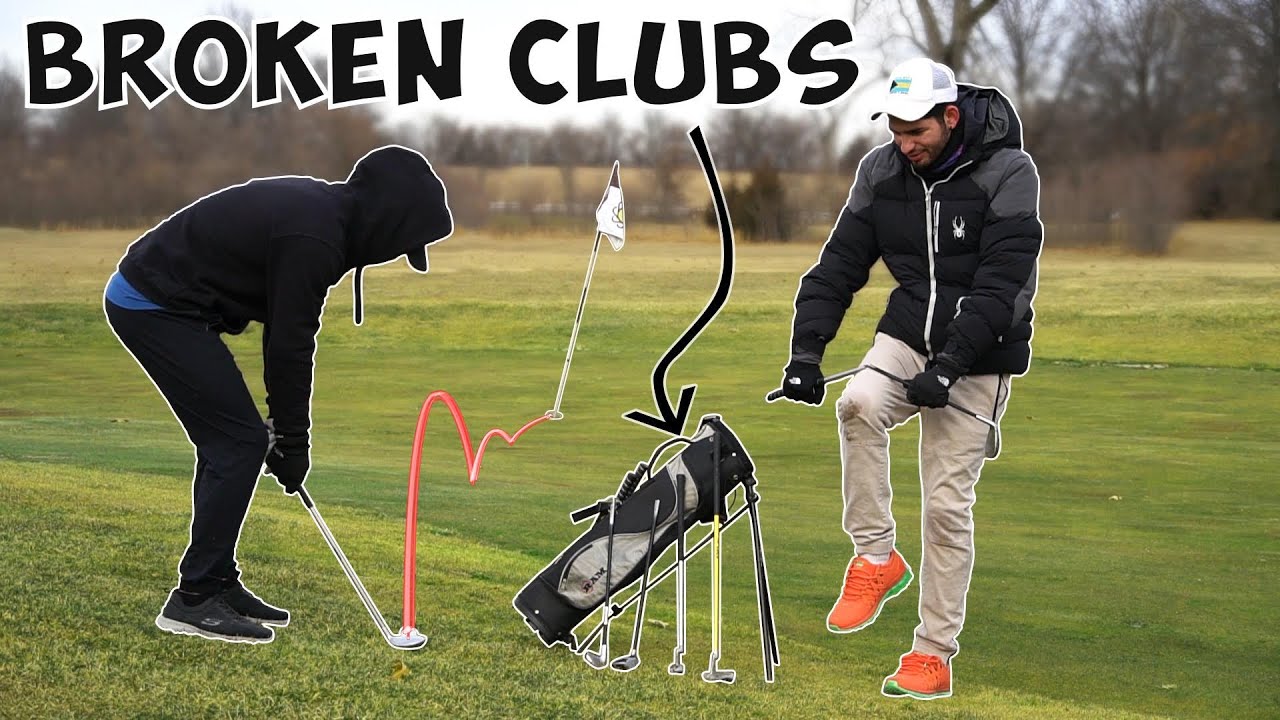 Playing With Broken Golf Clubs | 6 Hole Challenge