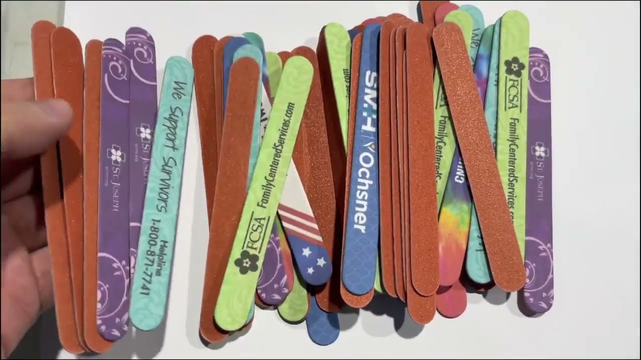 UV single pass printer printing nail file, contact me if you have interest.