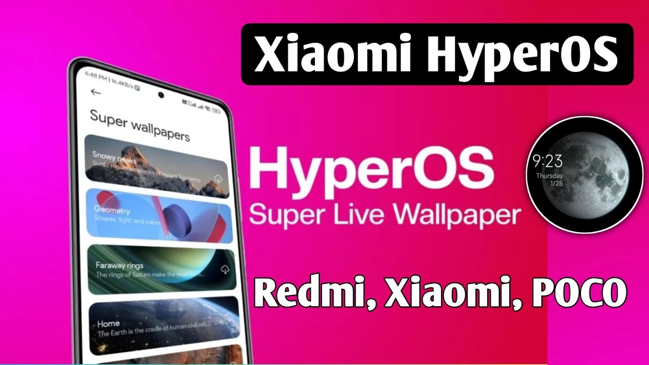 Xiaomi HyperOS Super Live Wallpaper, Install In Any MIUI 14 Device's, Redmi, Xiaomi, POCO in India