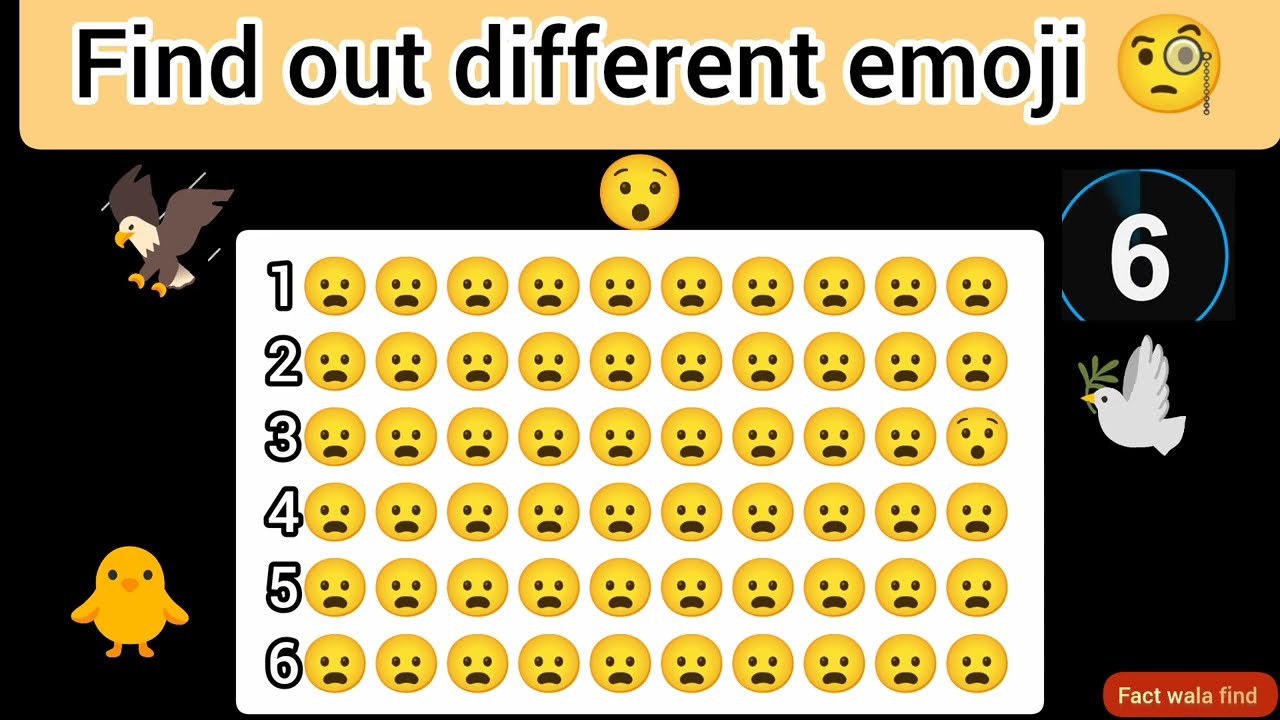 Find out difference emoji 🧐 ? Find emoji 