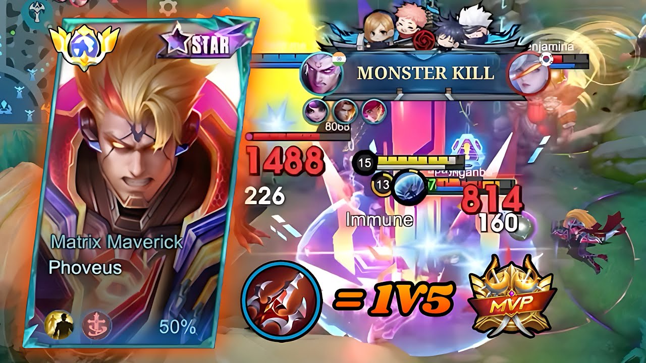 Phoveus Deadly Gameplay - Top Global Build Phoveus - Hack LifeSteal Build Phoveus - #mlbb ~ MLBB