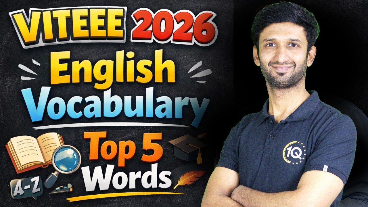 VITEEE 2026 English: Vocabulary Top 5 words | Get into VIT Vellore CSE | Score 450+ Marks