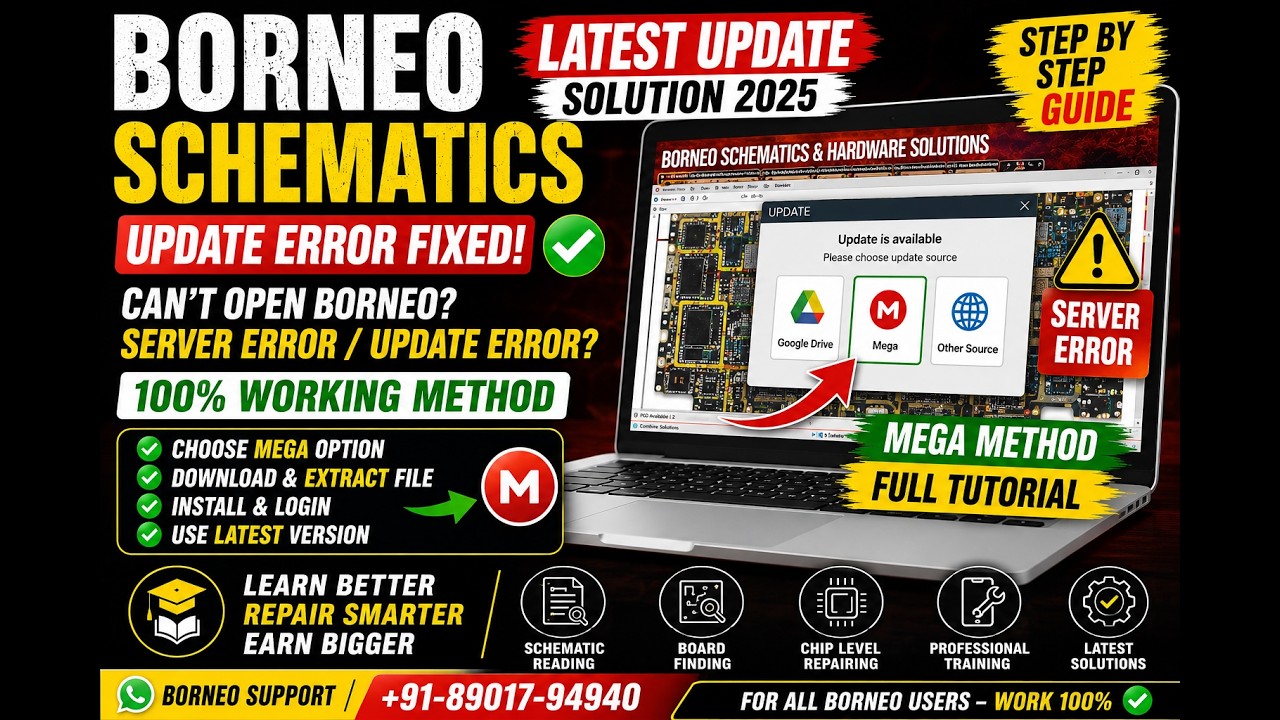 Borneo Schematics Update Error Fix 🔥 | Latest Version Install Guide | Server Error Solution