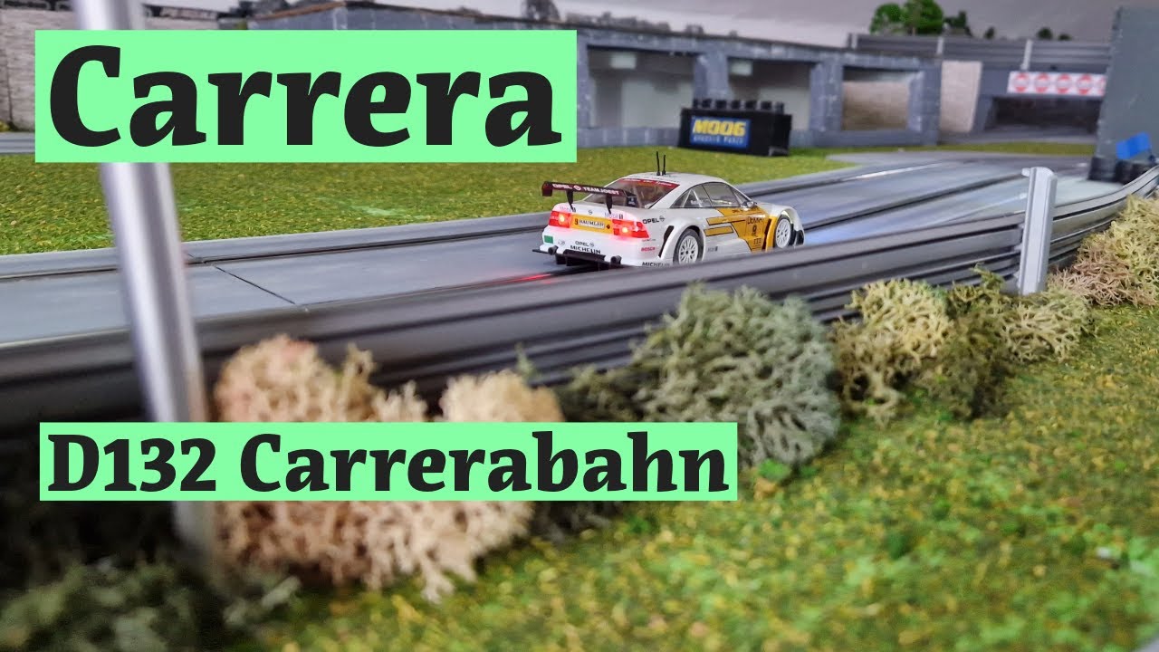 Carrera D132 Carrerabahn Strecke mit Deko und Cockpit XP Slotcar track digital Diorama