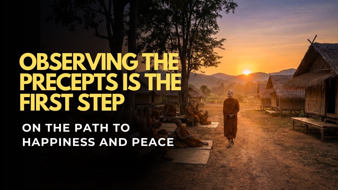 Observing the precepts is the first step on the path to happiness and peace.