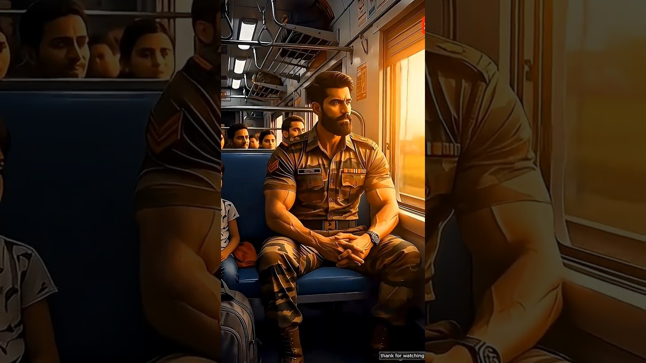 Brave Indian Army Soldier Saves Train Passengers From Bomb 💣🇮🇳 | Emotional Hero Story #ai #ytshorts